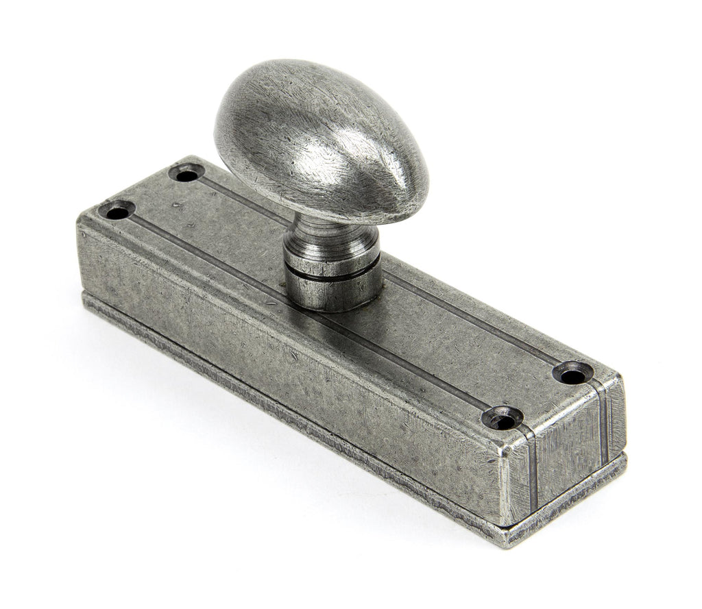 White background image of From The Anvil's Pewter Patina Cremone Bolt | From The Anvil