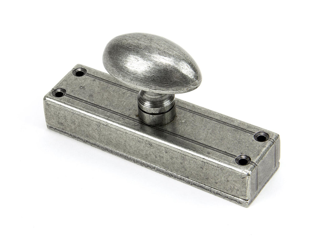 White background image of From The Anvil's Pewter Patina Cremone Bolt | From The Anvil