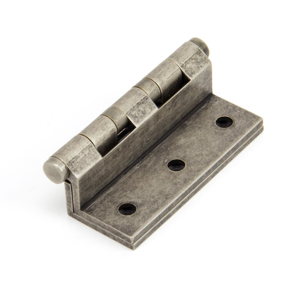 White background image of From The Anvil's Antique Pewter 2 ½" Stormproof Hinge 1951 (pair) | From The Anvil