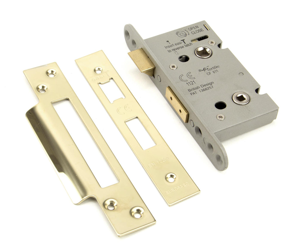 White background image of From The Anvil's PVD Brass Heavy Duty Bathroom Mortice Lock | From The Anvil