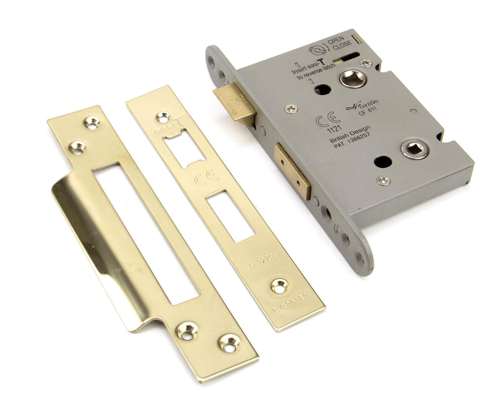 White background image of From The Anvil's PVD Brass Heavy Duty Bathroom Mortice Lock | From The Anvil