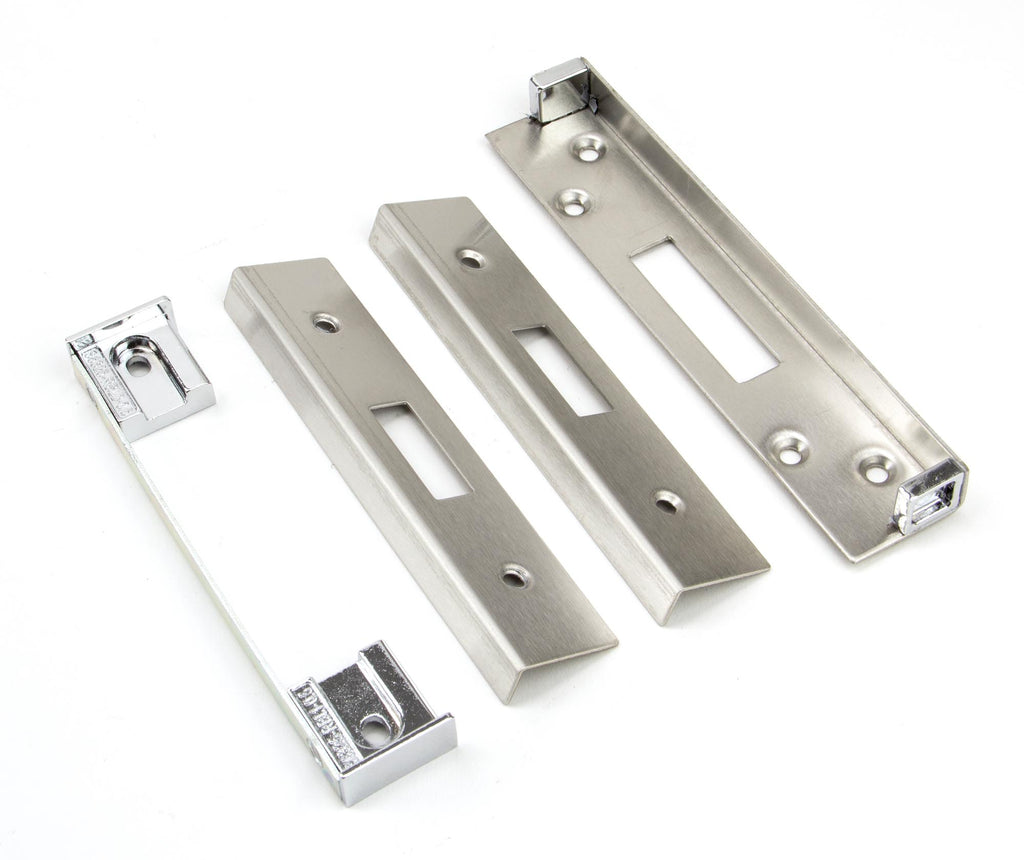 White background image of From The Anvil's Satin Stainless Steel ½" Euro Dead Lock Rebate Kit | From The Anvil
