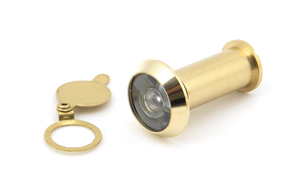 White background image of From The Anvil's Lacquered Brass Door Viewer 180° | From The Anvil