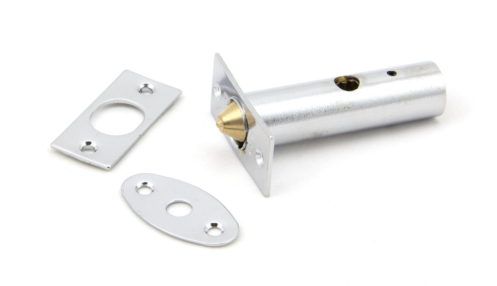 White background image of From The Anvil's Polished Chrome Security Door Bolt | From The Anvil
