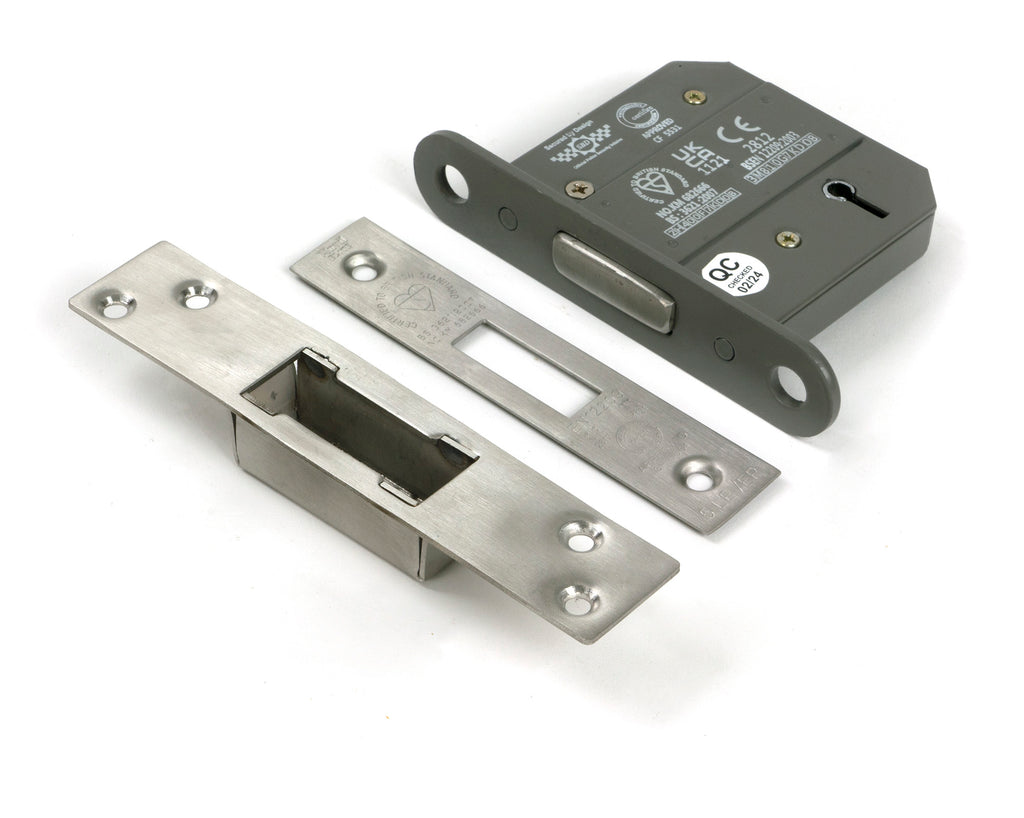 White background image of From The Anvil's Stainless Steel BS 5 Lever Deadlock | From The Anvil