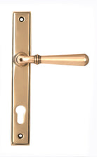 From The Anvil's Polished Bronze Newbury Slimline Lever Espag. Lock Set