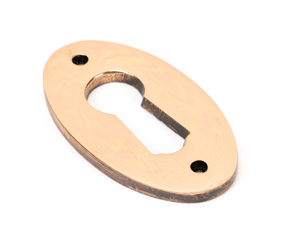 White background image of From The Anvil's Polished Bronze Oval Escutcheon | From The Anvil