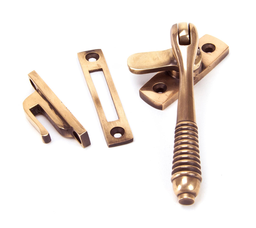 White background image of From The Anvil's Polished Bronze Locking Reeded Fastener | From The Anvil