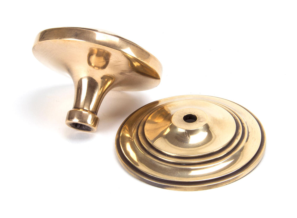 White background image of From The Anvil's Polished Bronze Art Deco Centre Door Knob | From The Anvil
