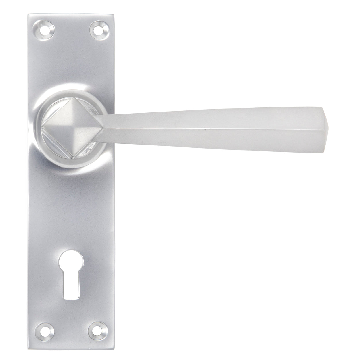 From The Anvil's Satin Chrome Straight Lever Lock Set