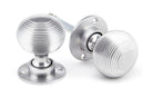 From The Anvil's Satin Chrome Heavy Beehive Mortice/Rim Knob Set