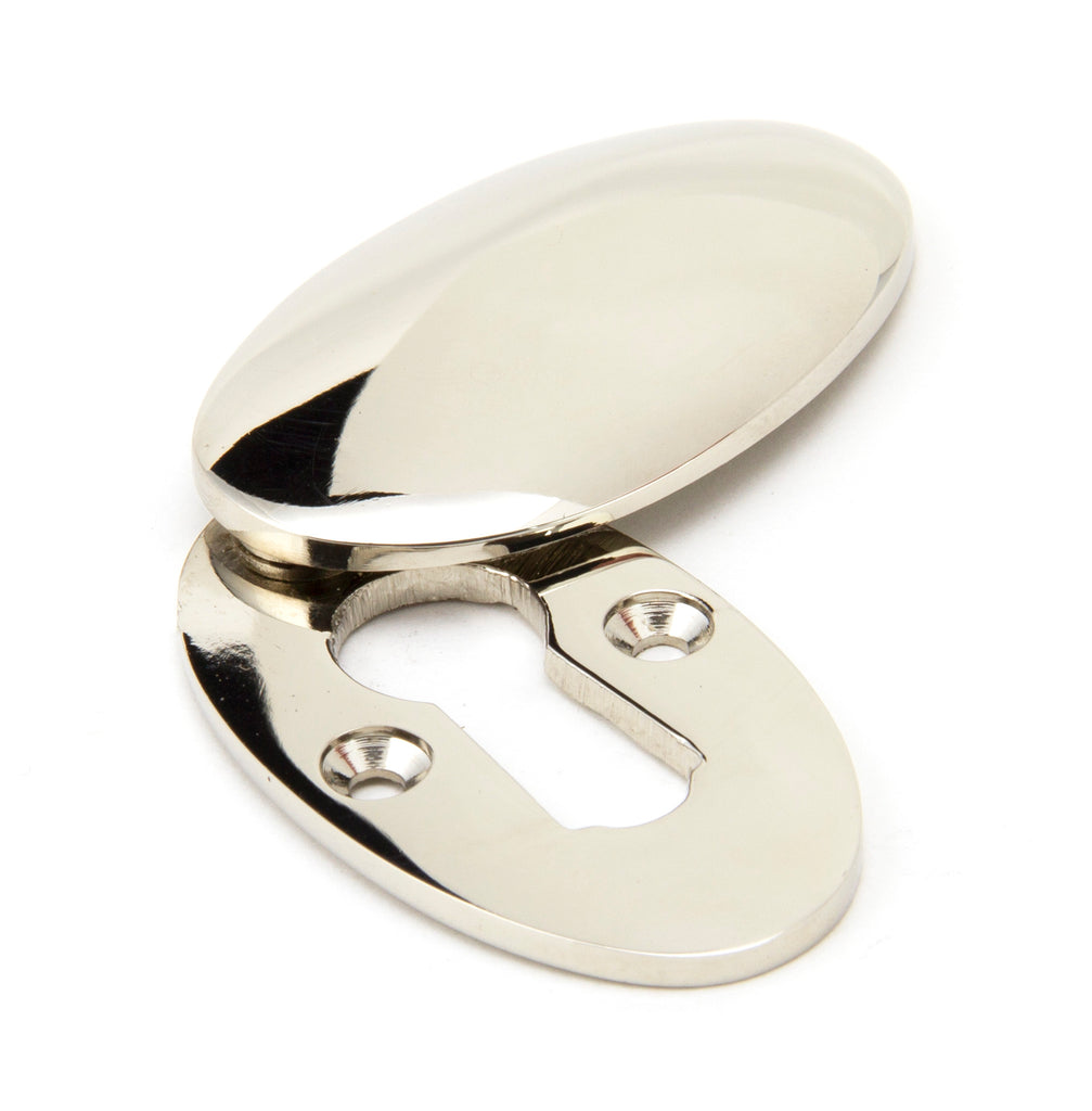 White background image of From The Anvil's Polished Nickel Oval Escutcheon | From The Anvil