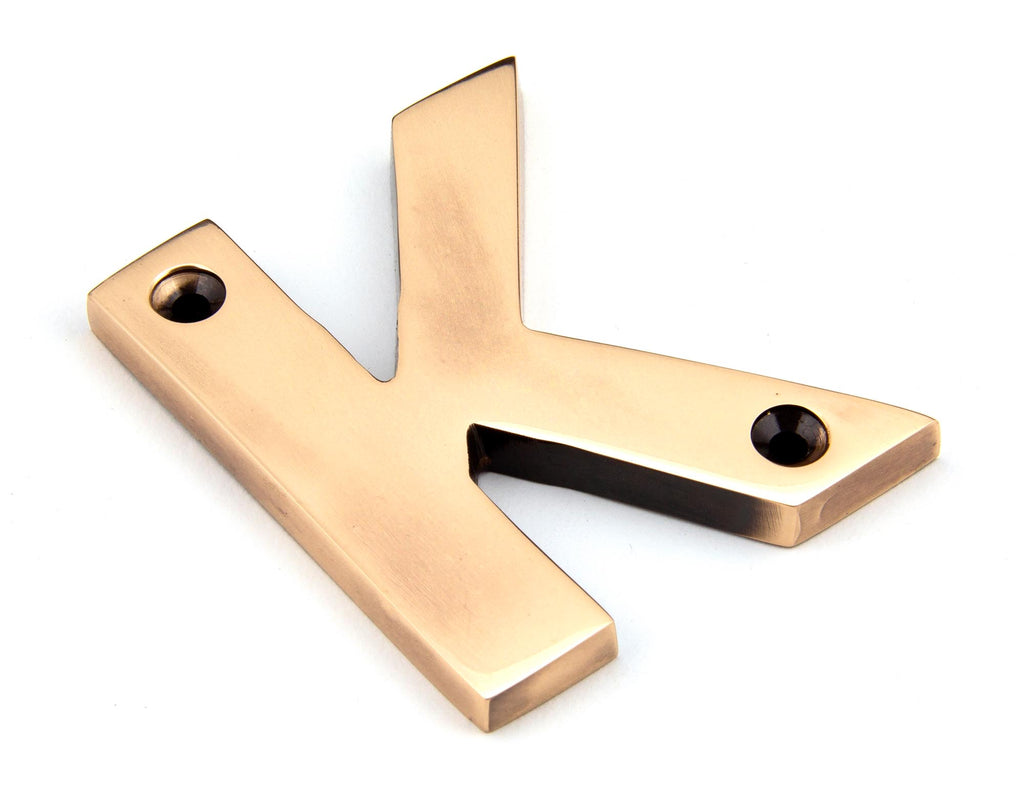 White background image of From The Anvil's Polished Bronze Polished Bronze Letter | From The Anvil