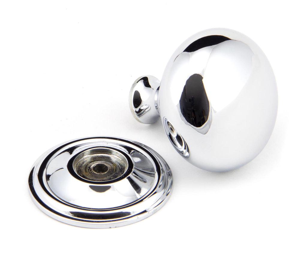 White background image of From The Anvil's Polished Chrome Mushroom Cabinet Knob | From The Anvil