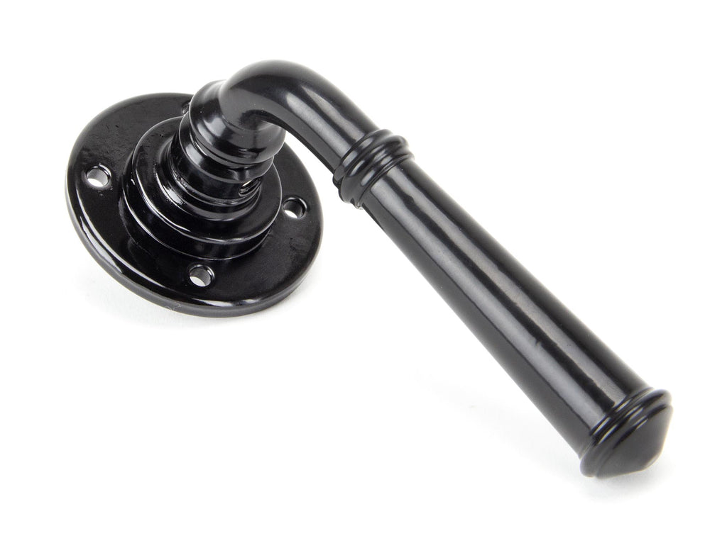 White background image of From The Anvil's Black Regency Lever on Rose Set | From The Anvil