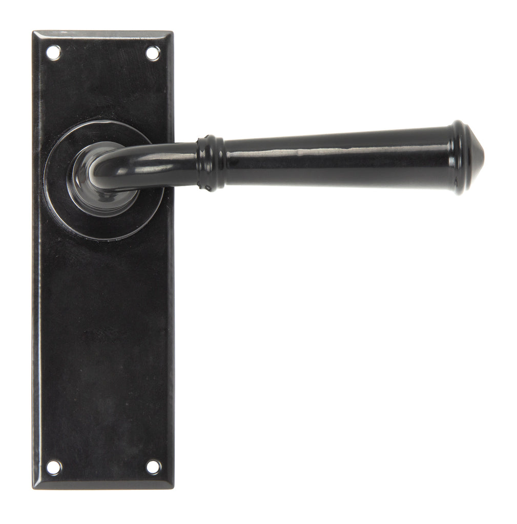 White background image of From The Anvil's Black Regency Lever Latch Set | From The Anvil