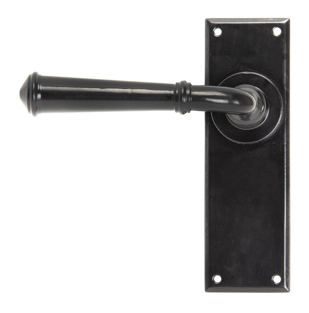 White background image of From The Anvil's Black Regency Lever Latch Set | From The Anvil