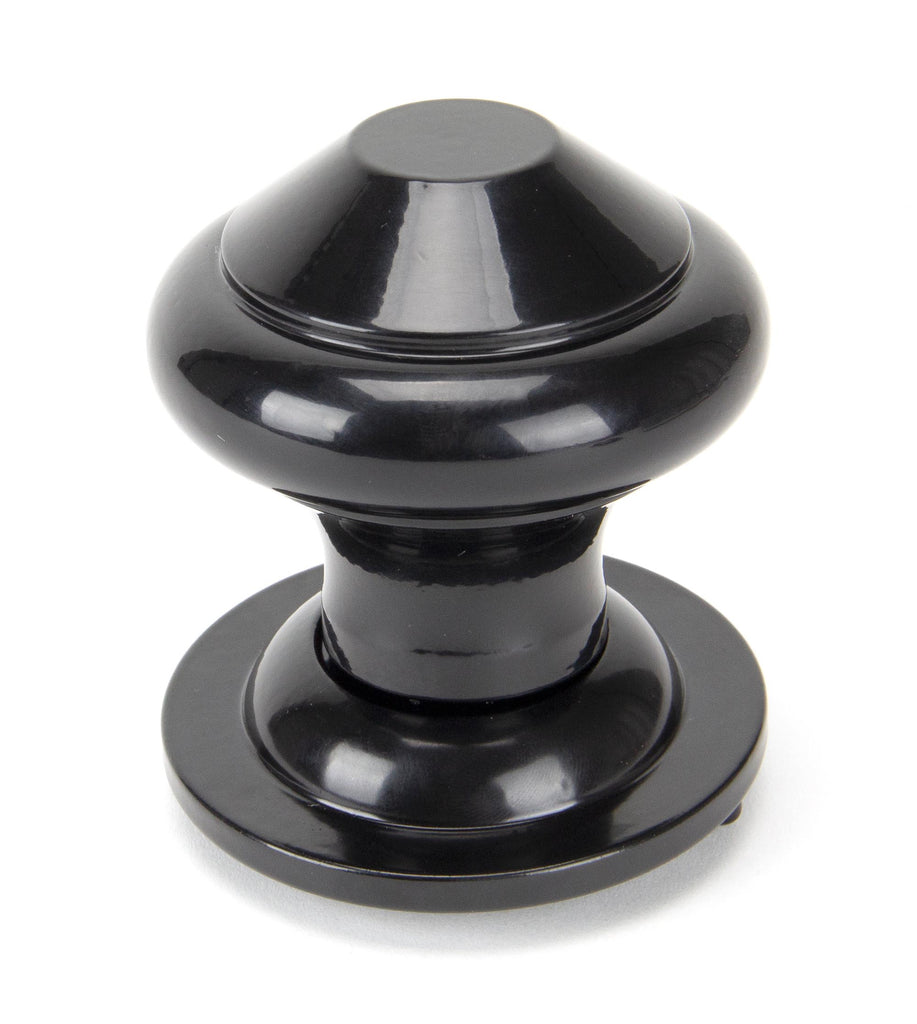 White background image of From The Anvil's Black Regency Centre Door Knob | From The Anvil