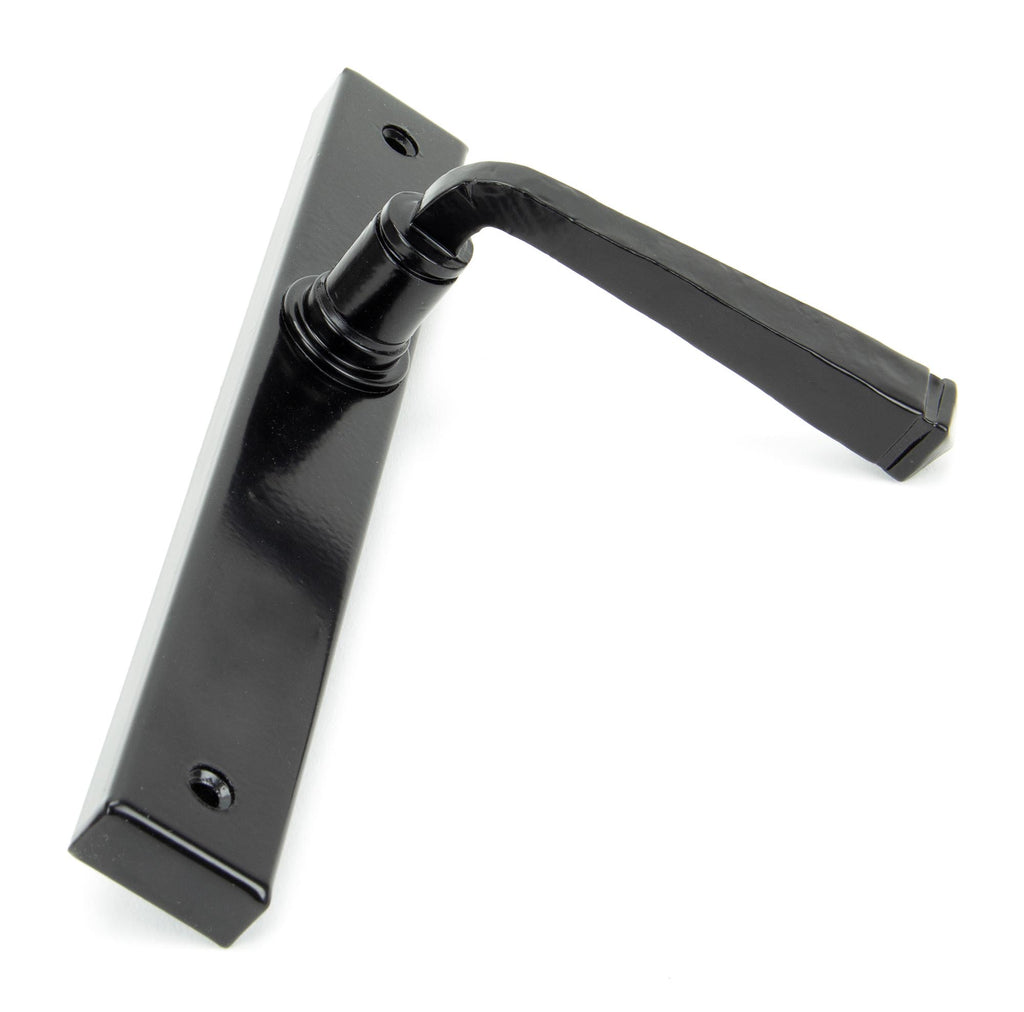 White background image of From The Anvil's Black Avon Slimline Lever Espag. Latch Set | From The Anvil