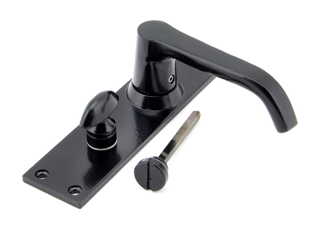 White background image of From The Anvil's Black Deluxe Lever Bathroom Set | From The Anvil