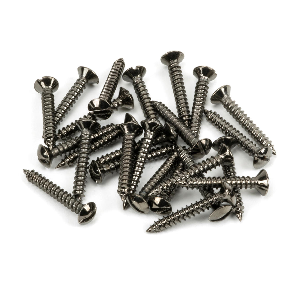 White background image of From The Anvil's Dark Stainless Steel Countersunk Raised Head Screws (25) | From The Anvil